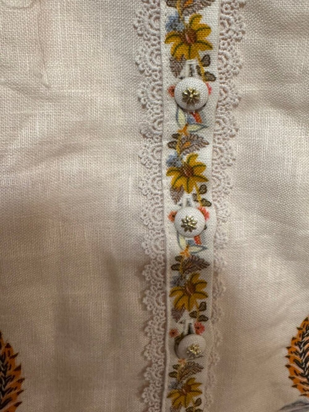 Farm Rio 100% Linen Mini Dress Size M - Picture 5 of 6
